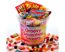 1970s Sweets Hamper - Groovy Seventies Sweets Bucket