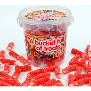 Fizzy Strawberry Cables Sweet Bucket