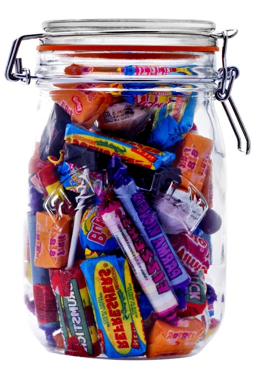 Small Retro Sweet Jar Bah Humbugs